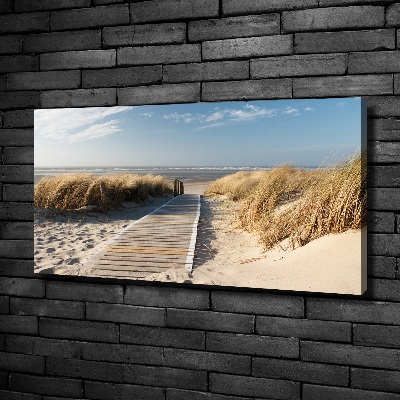 Canvas wall art Path on the beach