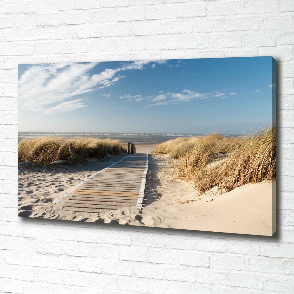 Canvas wall art Path on the beach