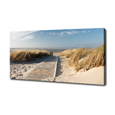 Canvas wall art Path on the beach