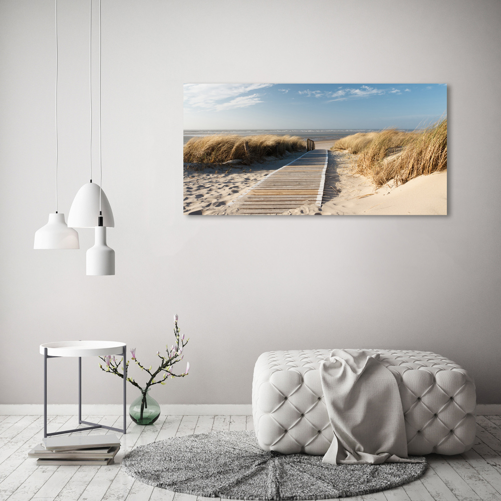 Canvas wall art Path on the beach