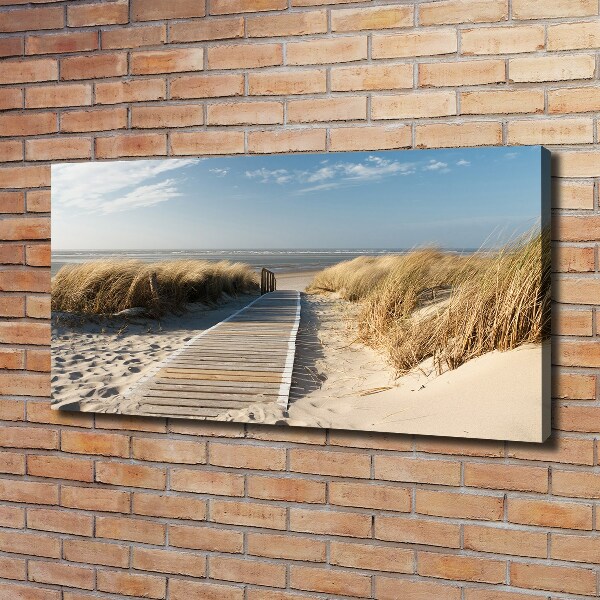 Canvas wall art Path on the beach