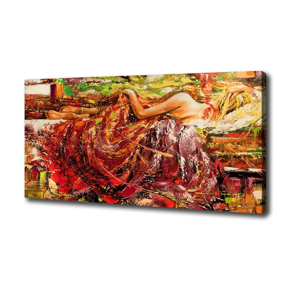 Canvas wall art Sleeping woman