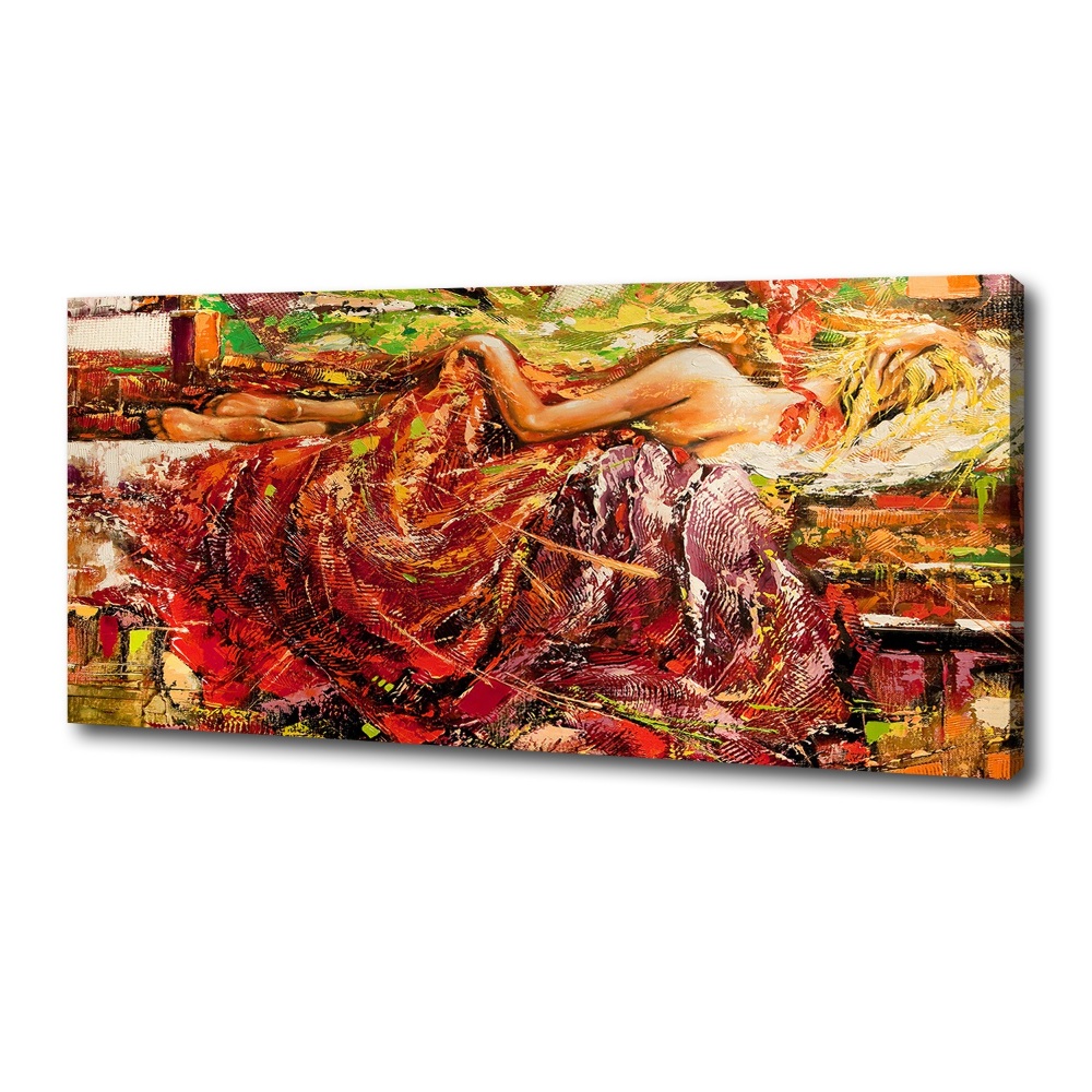 Canvas wall art Sleeping woman