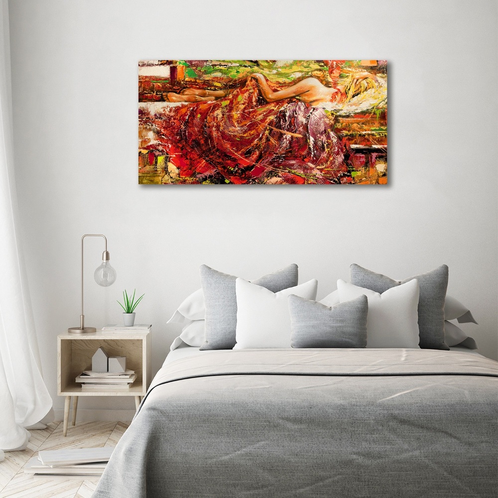 Canvas wall art Sleeping woman