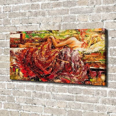 Canvas wall art Sleeping woman