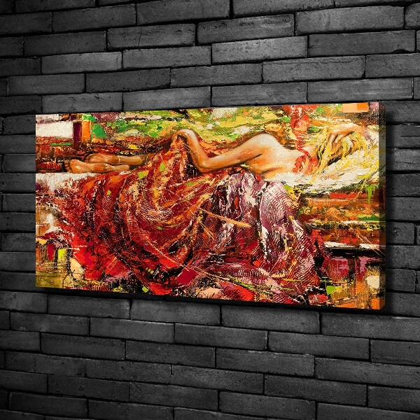 Canvas wall art Sleeping woman