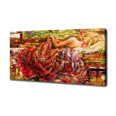 Canvas wall art Sleeping woman