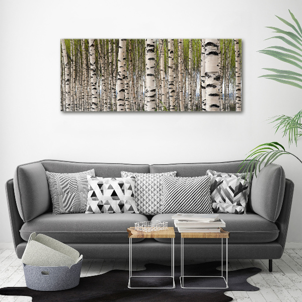 Canvas wall art Birch forest