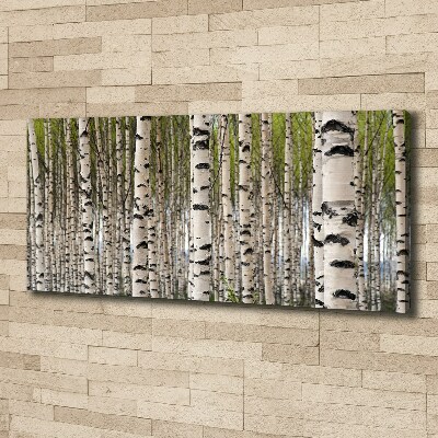 Canvas wall art Birch forest