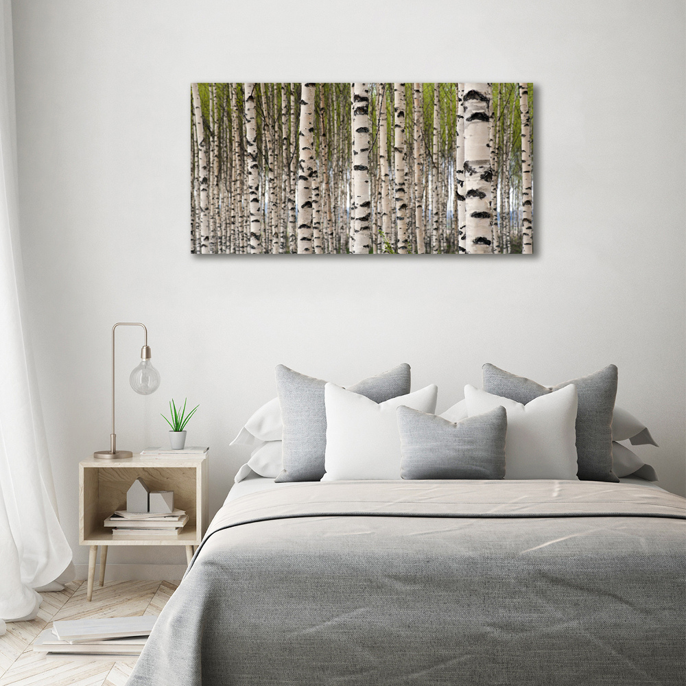 Canvas wall art Birch forest