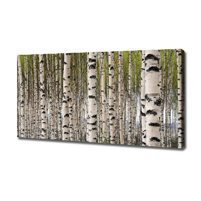 Canvas wall art Birch forest