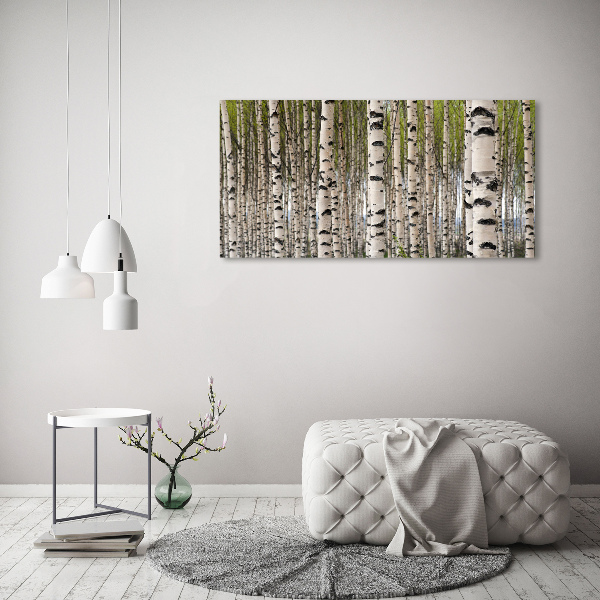 Canvas wall art Birch forest