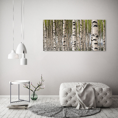 Canvas wall art Birch forest