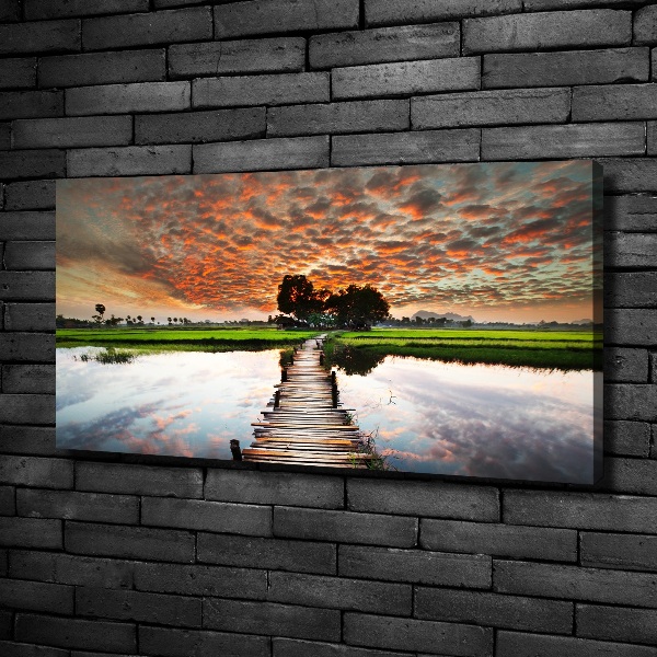 Canvas wall art Wooden bridge