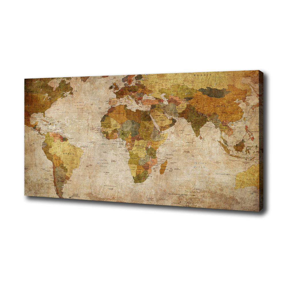 Canvas wall art Political map