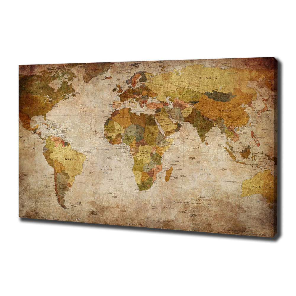 Canvas wall art Political map