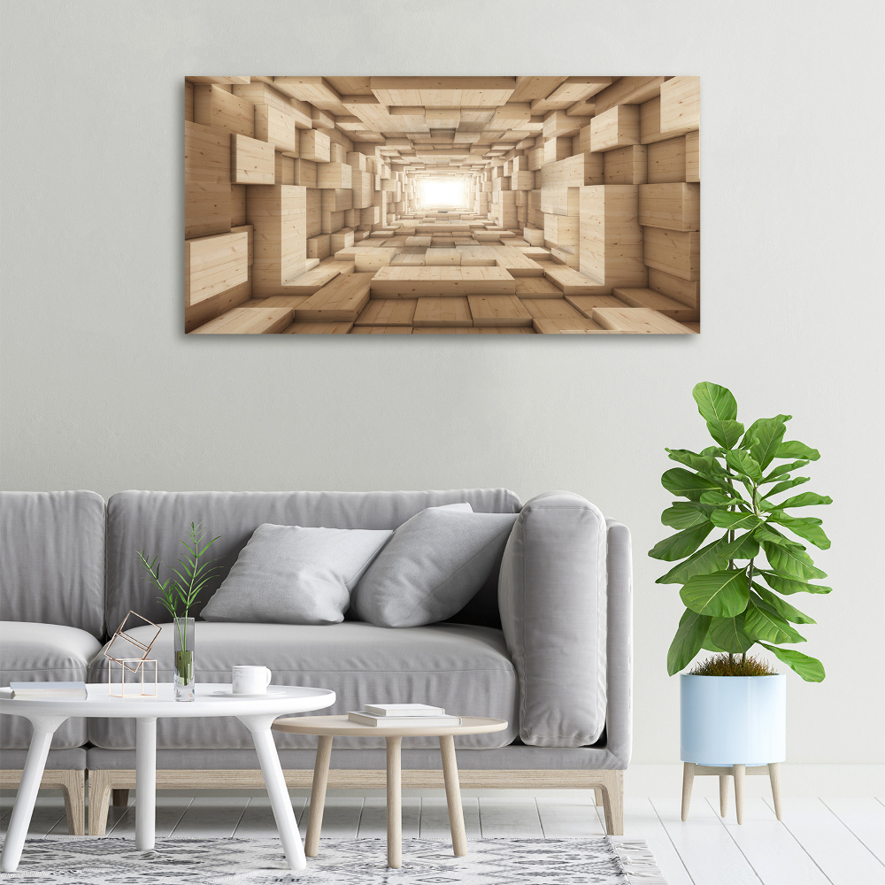 Canvas wall art Wooden tunnel