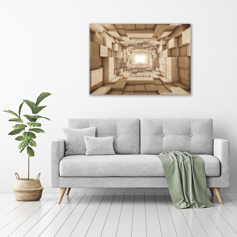 Canvas wall art Wooden tunnel