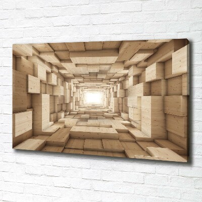 Canvas wall art Wooden tunnel