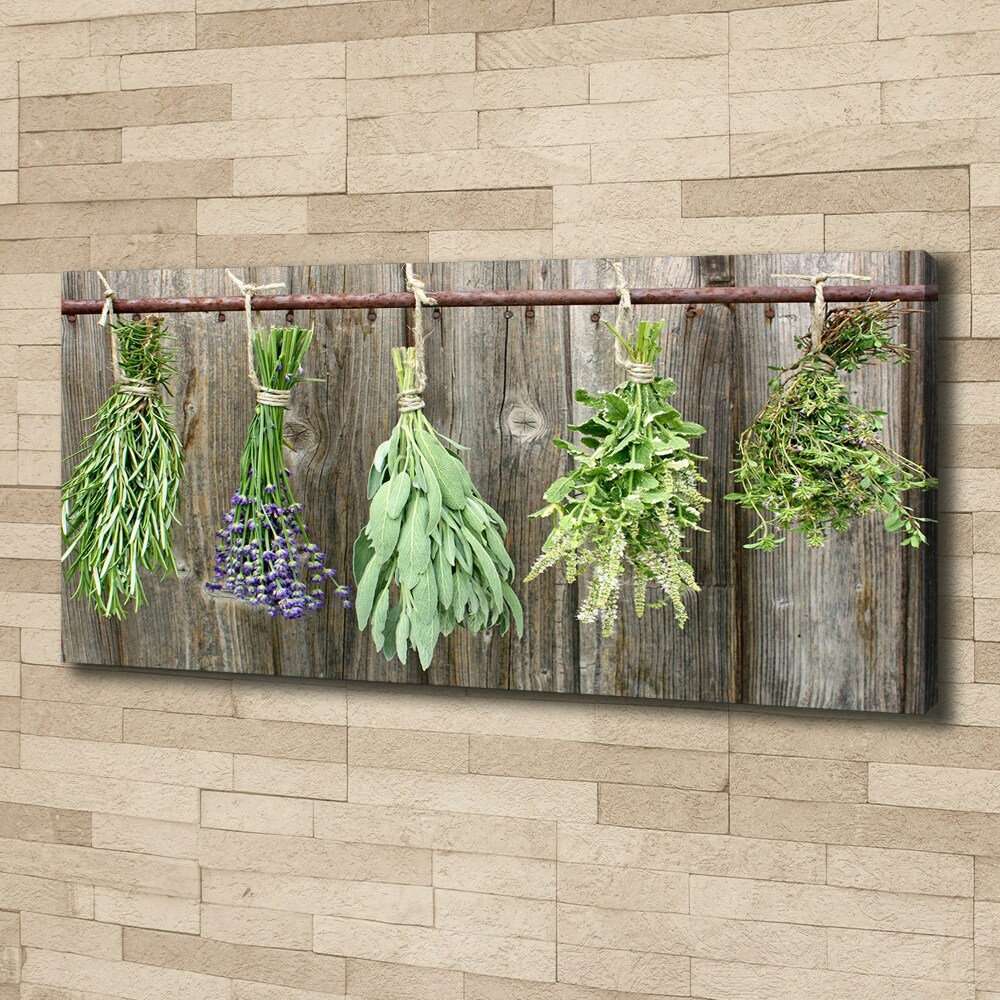 Canvas wall art Herbs on a string