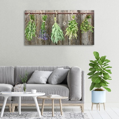 Canvas wall art Herbs on a string