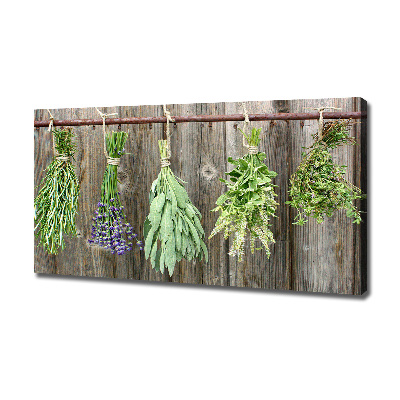 Canvas wall art Herbs on a string