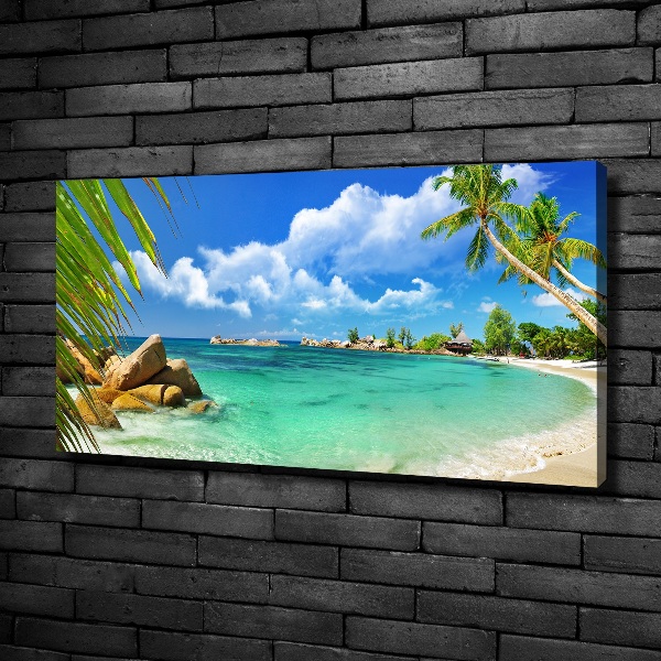 Canvas wall art Seychelles beach