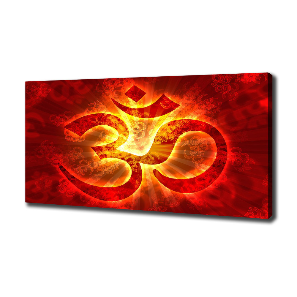 Canvas wall art The burning sign of the OM