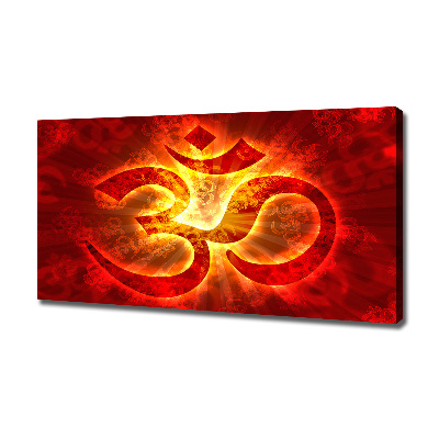 Canvas wall art The burning sign of the OM