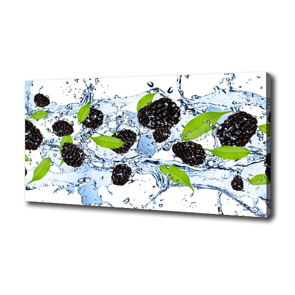 Blackberries and water