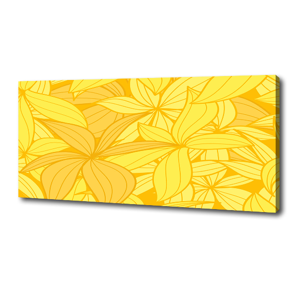 Canvas wall art Yellow flowers background