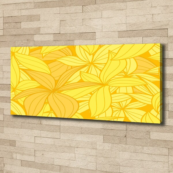 Canvas wall art Yellow flowers background