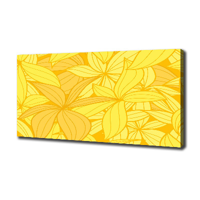 Canvas wall art Yellow flowers background