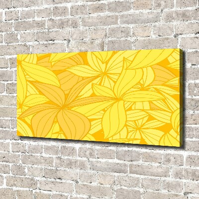 Canvas wall art Yellow flowers background