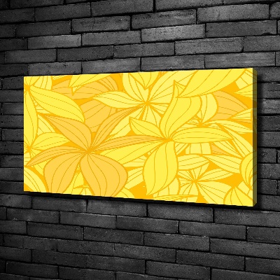 Canvas wall art Yellow flowers background