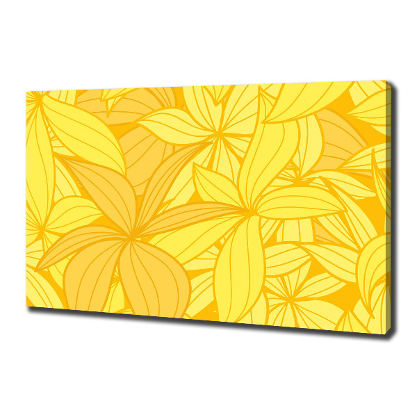 Canvas wall art Yellow flowers background