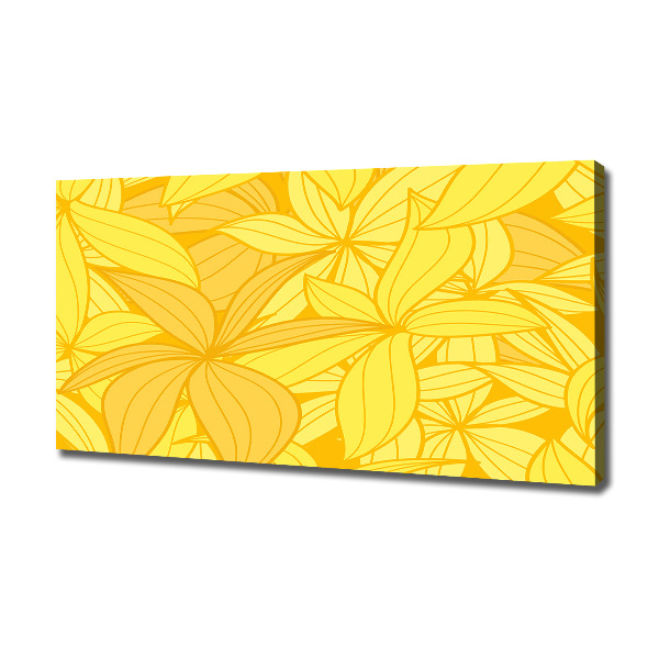 Canvas wall art Yellow flowers background