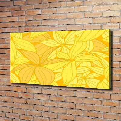 Canvas wall art Yellow flowers background