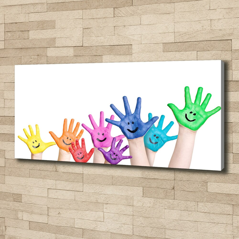 Canvas wall art Painted hands