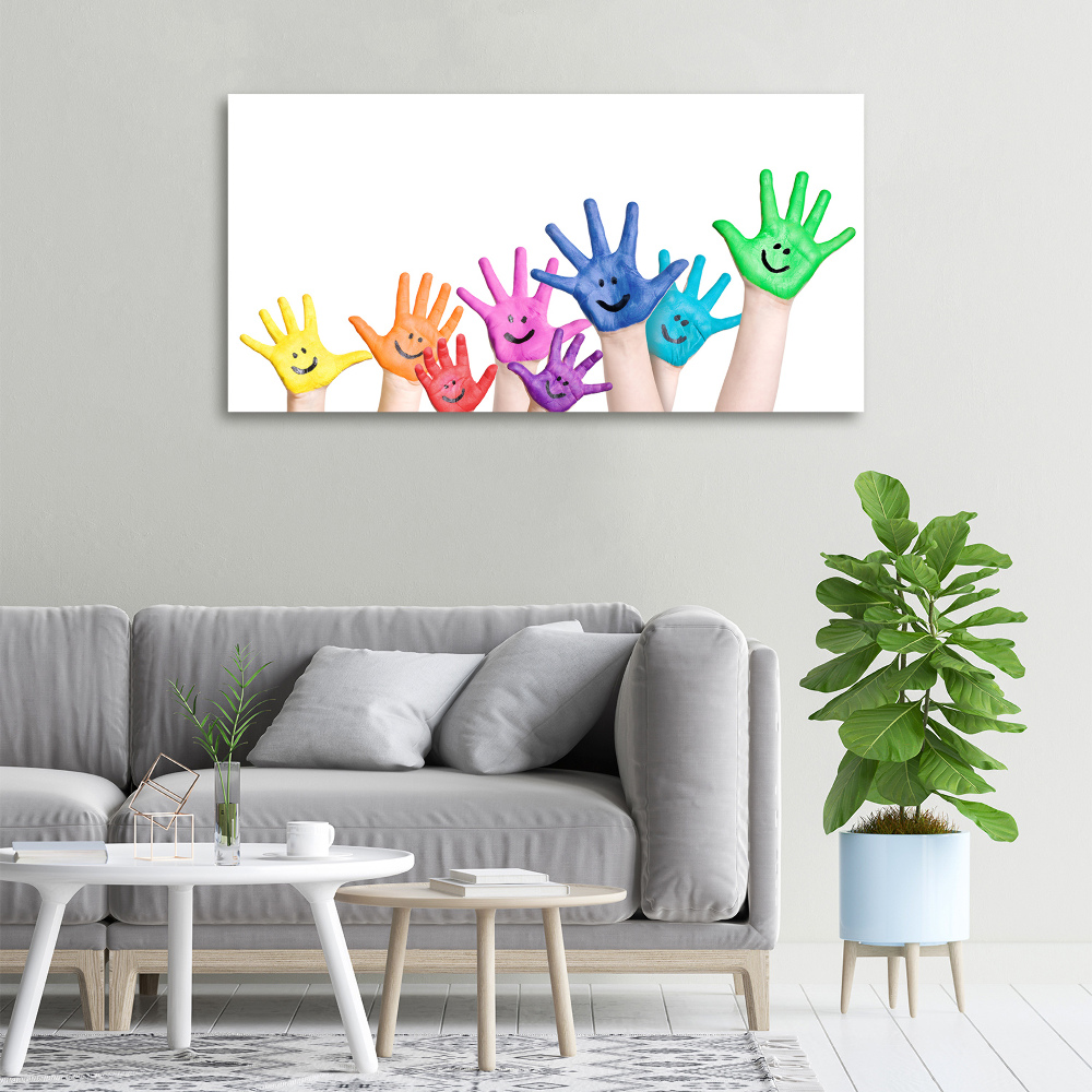 Canvas wall art Painted hands