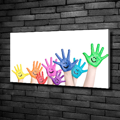 Canvas wall art Painted hands