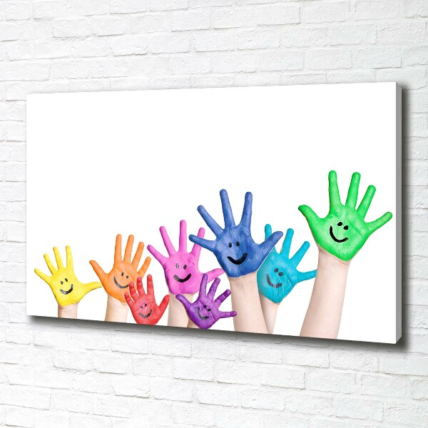 Canvas wall art Painted hands