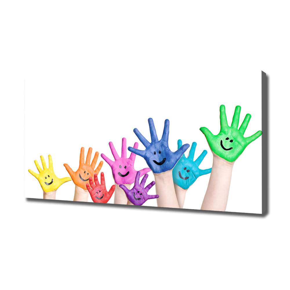 Canvas wall art Painted hands