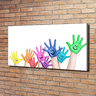 Canvas wall art Painted hands