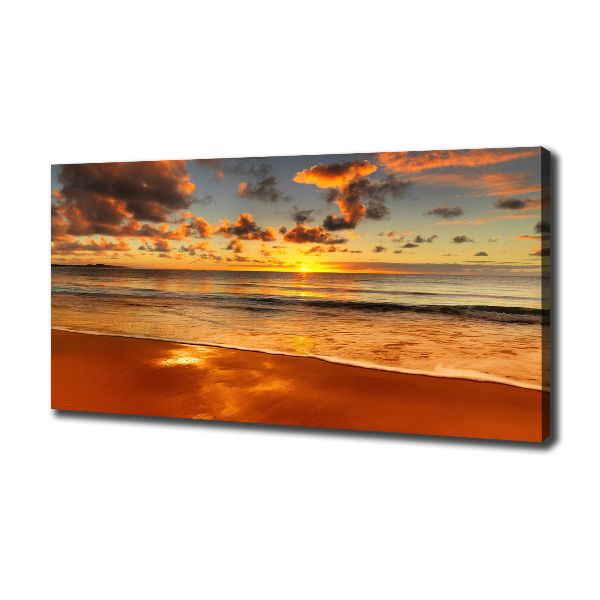 Canvas wall art Sunset beach