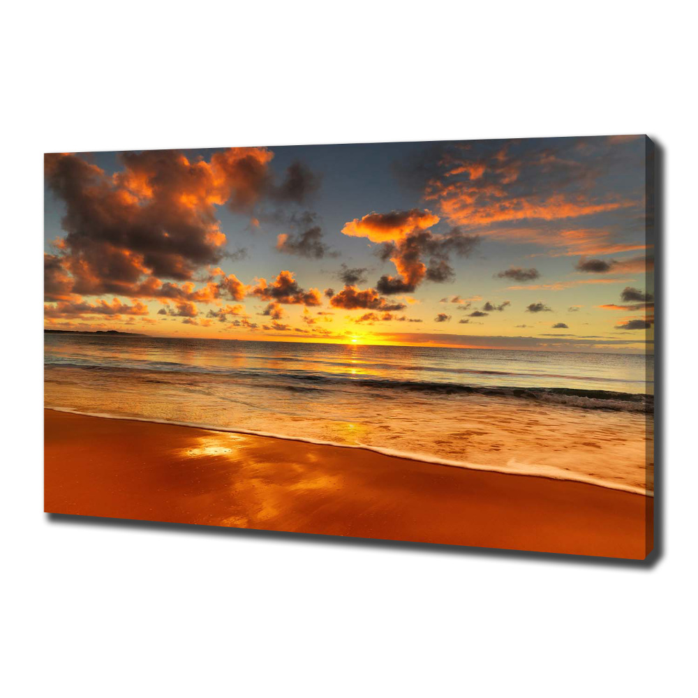 Canvas wall art Sunset beach