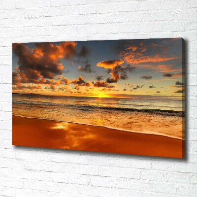 Canvas wall art Sunset beach