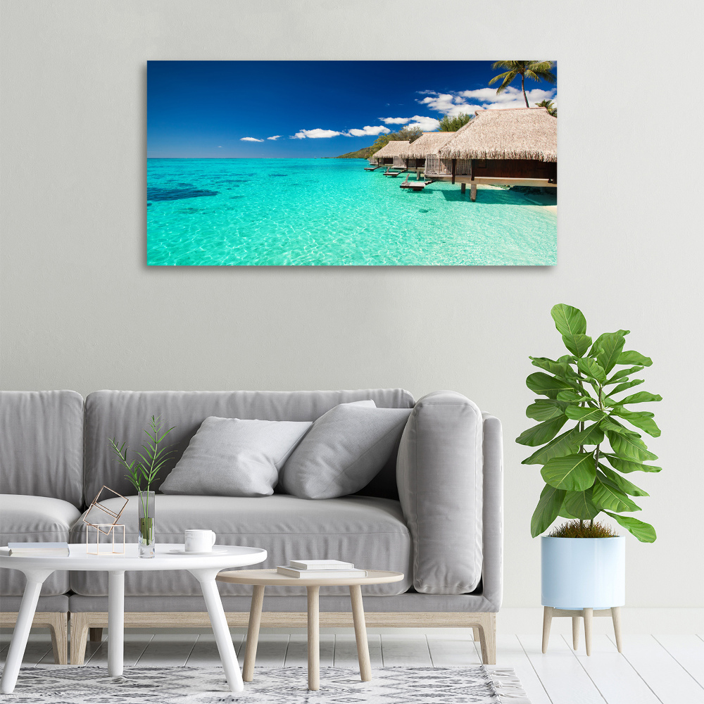 Canvas wall art Bungalowy by the water