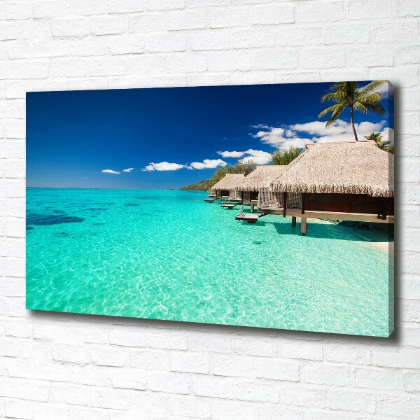 Canvas wall art Bungalowy by the water