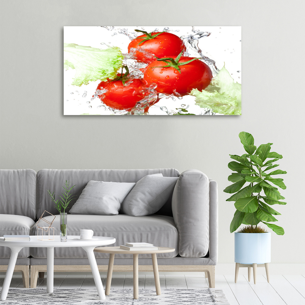 Canvas wall art Tomatoes and lettuce